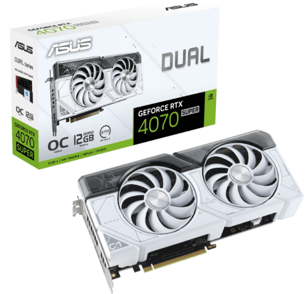 Asus Dual GeForce RTX 4070 Super White OC Edition 12GB DDR6X