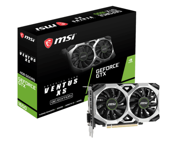 MSI GeForce GTX1650 VENTUS XS OC EDITION 4G GRAPHICS CARD (GTX1650-VENTUS XS OCV3)