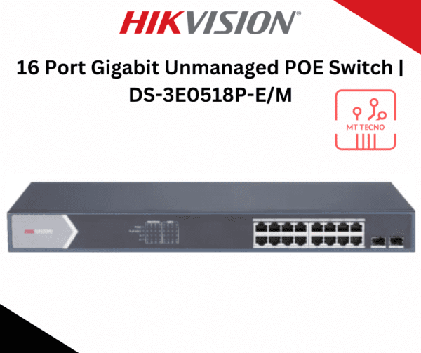 16 Port Gigabit Unmanaged POE Switch | DS-3E0518P-E/M