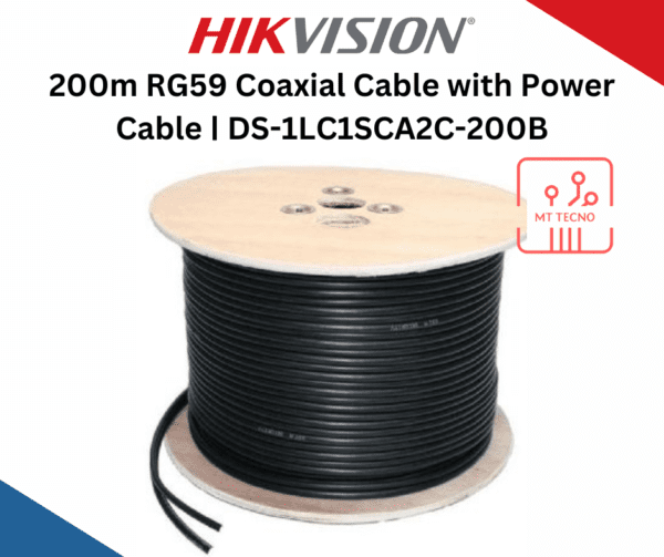 200m RG59 Coaxial Cable with Power Cable | DS-1LC1SCA2C-200B