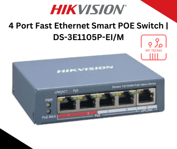 4 Port Fast Ethernet Smart POE Switch | DS-3E1105P-EI/M