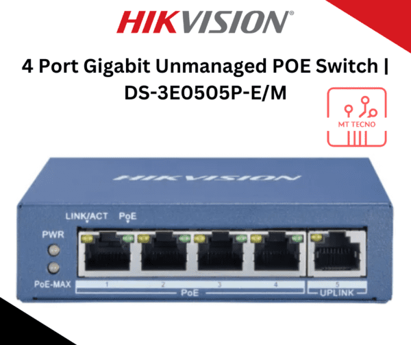 4 Port Gigabit Unmanaged POE Switch | DS-3E0505P-E/M