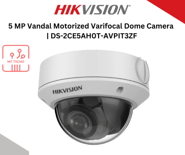 5 MP Vandal Motorized Varifocal Dome Camera | DS-2CE5AH0T-AVPIT3ZF