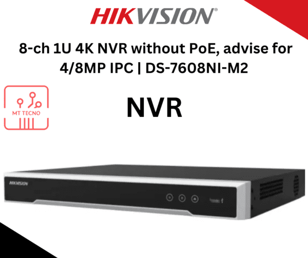 8-ch 1U 4K NVR without PoE, advise for 4/8MP IPC