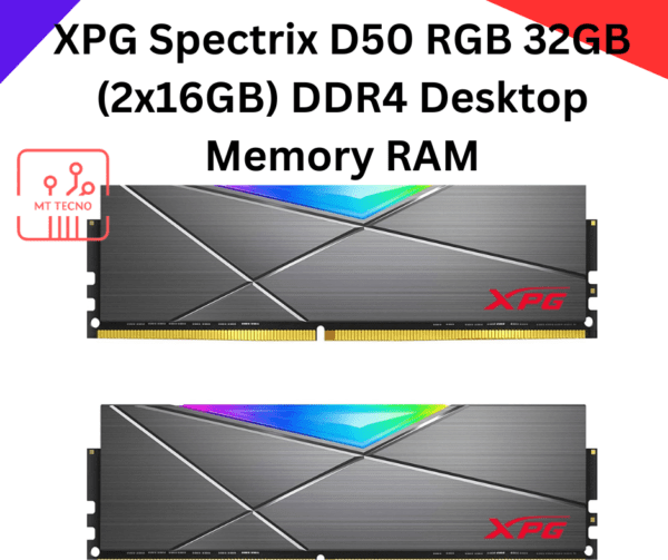 XPG Spectrix D50 RGB 32GB (2x16GB) DDR4 Desktop Memory RAM