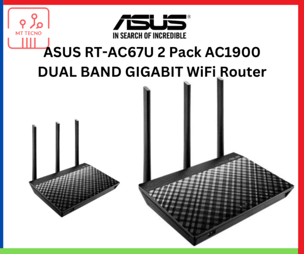 ASUS RT-AC67U Dual Band Router (802.11 ac/b/g/n / 600MBPS + 1300MBPS)