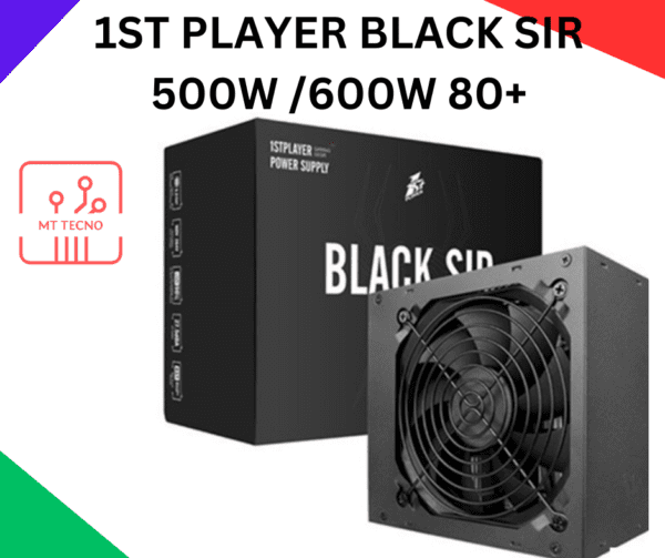 1st Player Black Sir 600 ATX 600W 80 Plus PSU