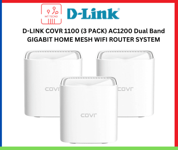 D-LINK COVR 1100 (3 PACK) AC1200 Dual Band GIGABIT HOME MESH WIFI ROUTER SYSTEM