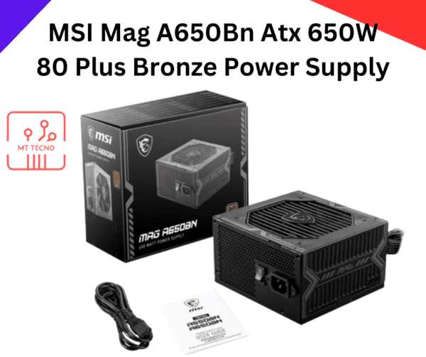 MSI Mag A650Bn Atx 650W 80 Plus Bronze Power Supply