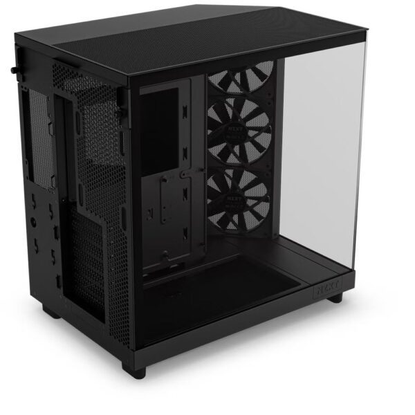 NZXT H6 Flow Compact Dual Chamber ATX PC Case All Black