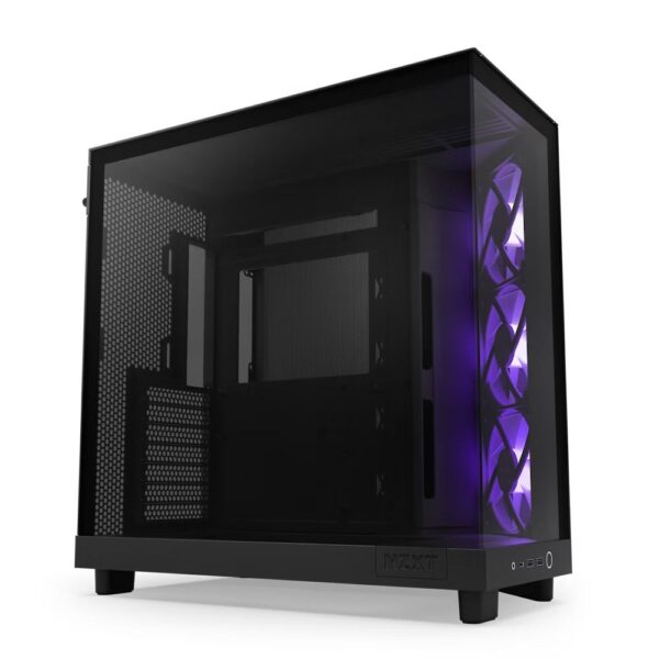 NZXT H6 Flow RGB Compact Dual-Chamber ATX PC Case All Black
