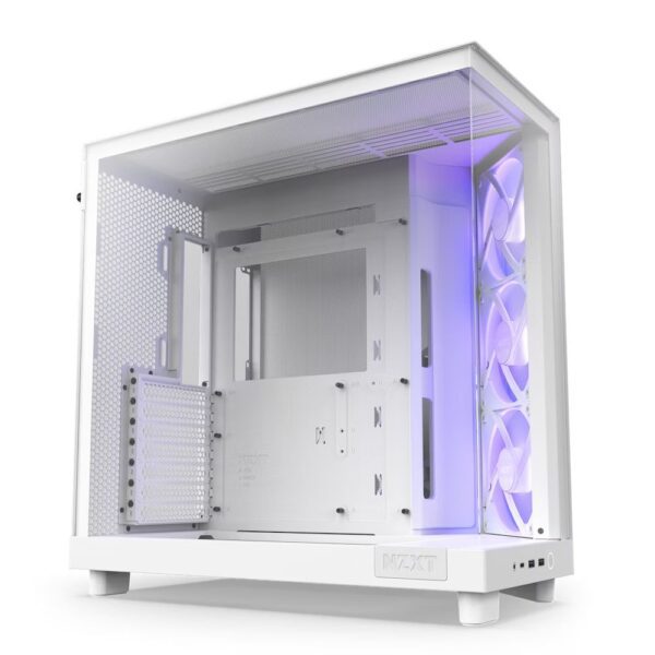 NZXT H6 Flow RGB Compact Dual-Chamber ATX PC Case All White