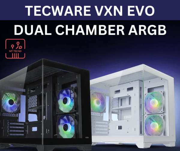 TECWARE VXN EVO DUAL CHANMBER M-ATX CASING WITH ARGB