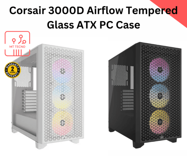 Corsair 3000D Airflow Tempered Glass ATX PC Case