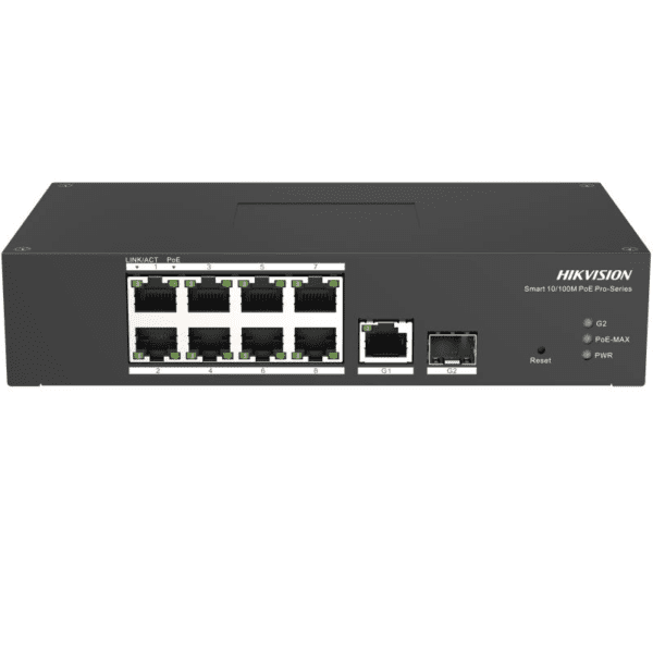 Industrial 8 Port Fast Ethernet Smart Harsh POE Switch | DS-3T1310P-SI/HS