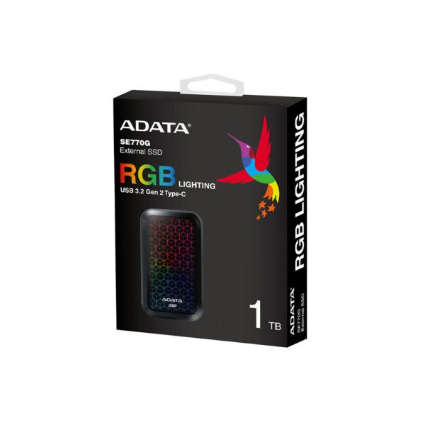Adata SE770G 1TB USB 3.2 RGB External SSD