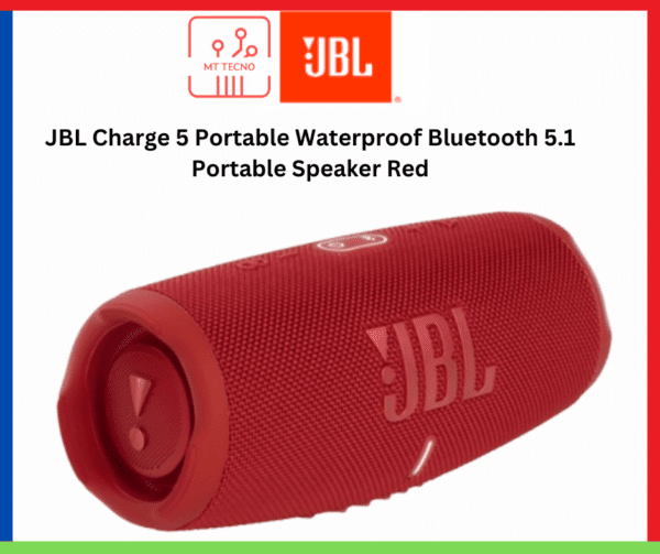 JBL Charge 5 Portable Waterproof Bluetooth 5.1 Portable Speaker Red