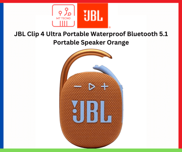 JBL Clip 4 Ultra Portable Waterproof Bluetooth 5.1 Portable Speaker Orange