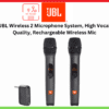JBL Wireless 2 Microphone System, High Vocal Quality, Rechargeable Wireless Mic