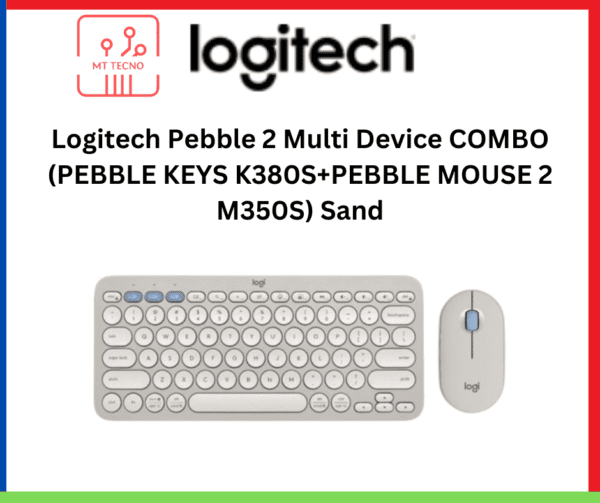 Logitech Pebble 2 Multi Device COMBO (PEBBLE KEYS K380S+PEBBLE MOUSE 2 M350S) Sand