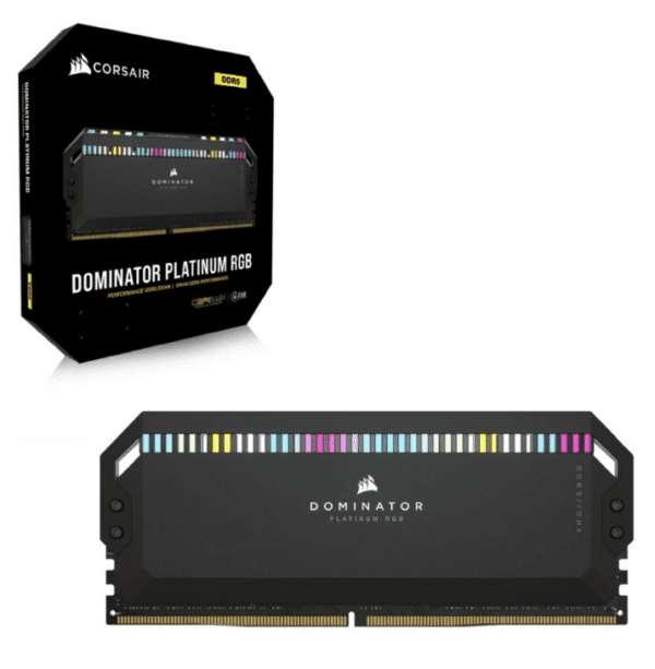Corsair Dominator Platinum RGB Black 32GB (2x16GB) DDR5 5200MHz CL40 Desktop Memory RAM