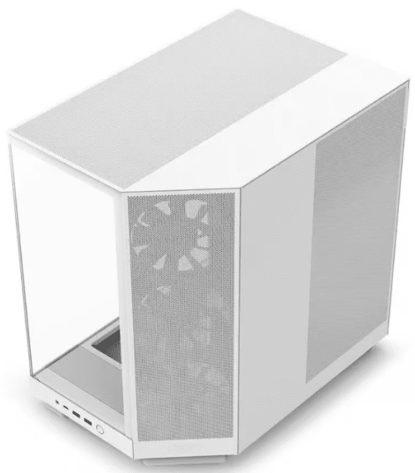 NZXT H6 Flow Compact Dual Chamber ATX PC Case All White