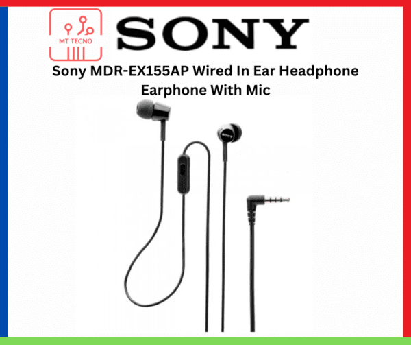 Sony MDR-EX155AP Wired In Ear Headphone Earphone With Mic