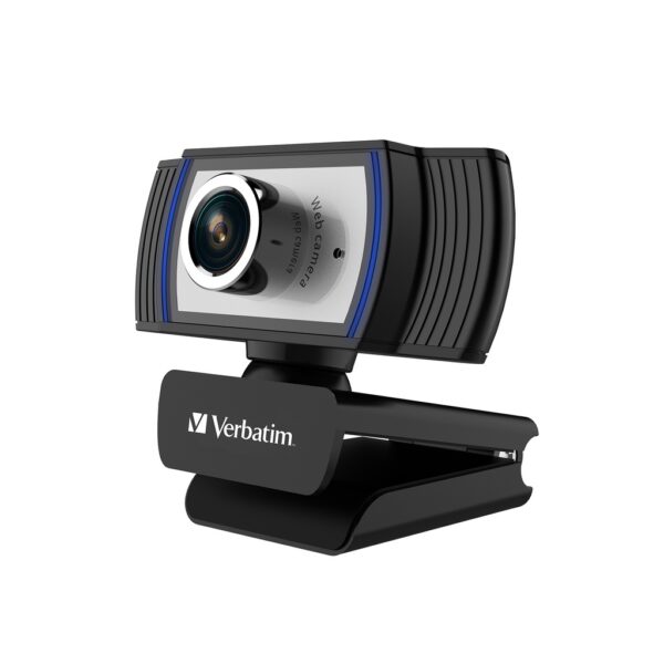 Verbatim 66614 Webcam Full HD 1080P with Built-in Microphone Black Silver