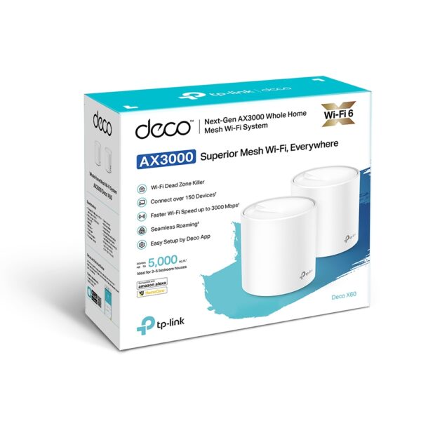 TP-Link X20 Dual Band AX1800 Whole Home Mesh Wi-Fi 6 System 3 Pack