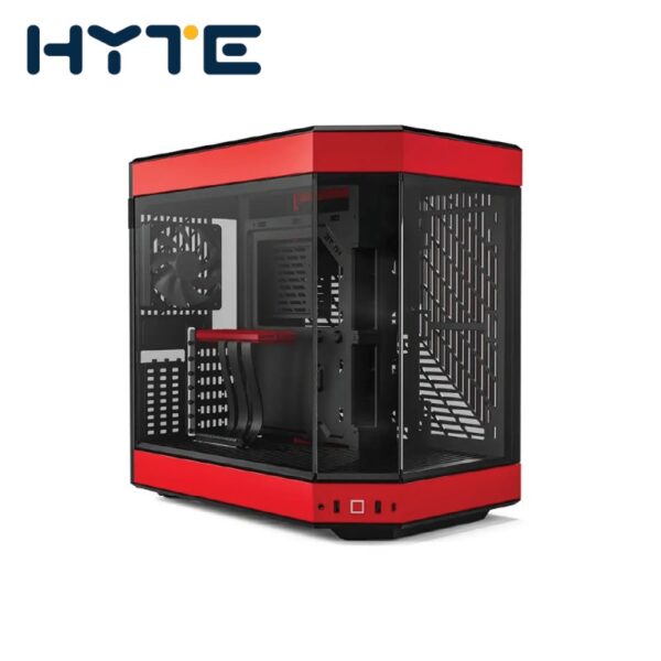 Hyte Y60 Dual Chamber ATX Desktop Casing red