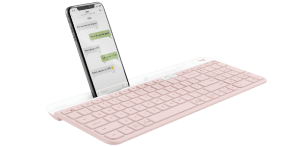 Logitech K580 Slim Bluetooth Wireless Keyboard White / Pink